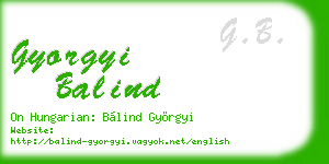 gyorgyi balind business card